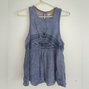 Boho Country Short Sleeve  Dress Tank Top